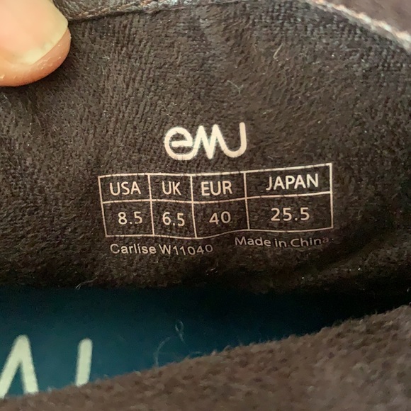 Emu size 8.5 brown leather wedge boots - Picture 9 of 9